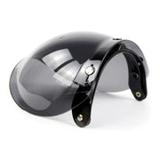 Soman Motorcycle Bubble Visor Open Face Helmet Visor Helmet Windshield Shield with Transparent Frame(Yellow)