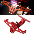 LPF013 Motorcycle Modification Accessories Universal Aircraft Shape Aluminum Alloy License Plate Bracket with LED Lights (Red) - Others by PMC Jewellery | Online Shopping South Africa | PMC Jewellery | Buy Now Pay Later Mobicred
