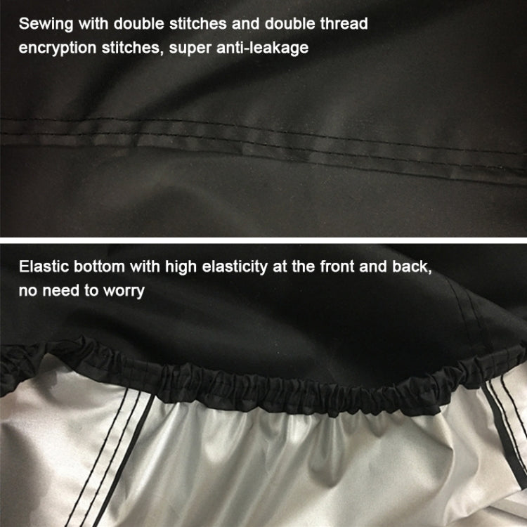 210D Oxford Cloth Motorcycle Electric Car Rainproof Dust-proof Cover, Size: L (Black Silver)