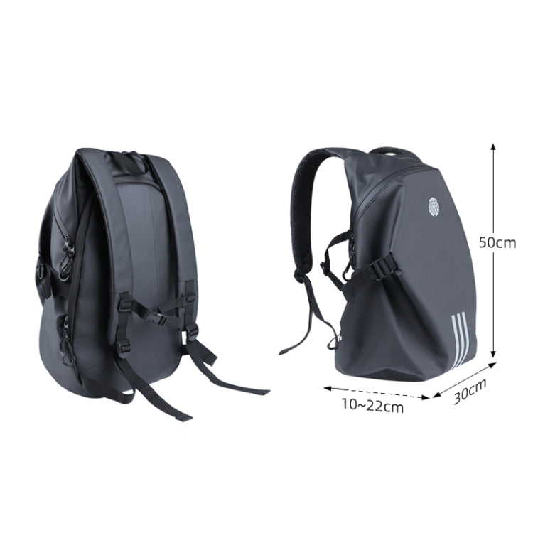 Motorcycle Rainproof Shoulders Helmet Soft Riding Backpack (Black)