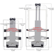 U-shaped Bolt Ball-Head Motorcycle Handlebar Multi-function Eight-jaw Aluminum Phone Navigation Holder Bracket, Width of Phone: 6.5-10.2cm  