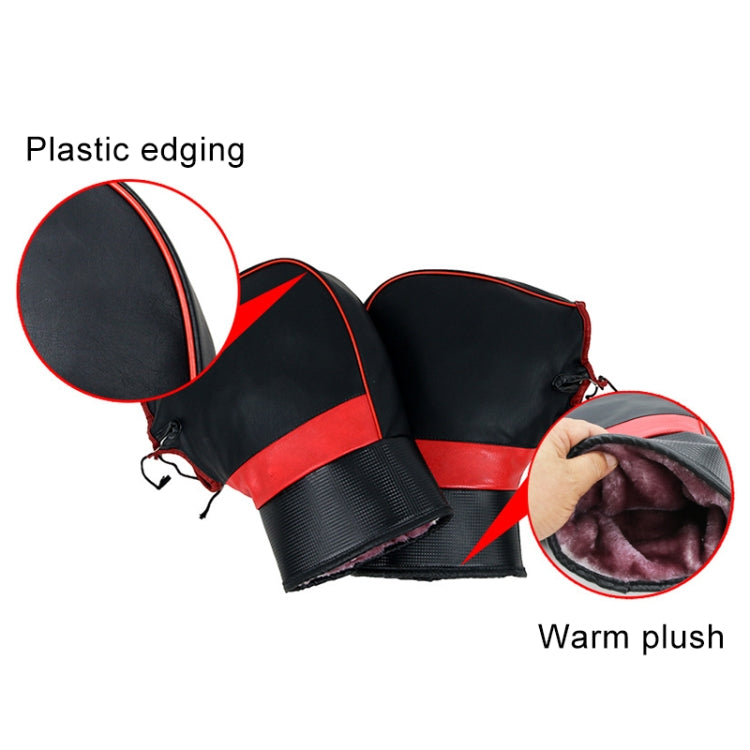 1 Pair Motorcycle Water & Wind Resistant Winter Warm Ski Riding Gloves