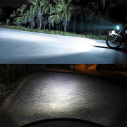H4 DC12V / 7.4W Motorcycle LED Headlight with 24LEDs SMD-3030 Lamp Beads (Yellow + White)