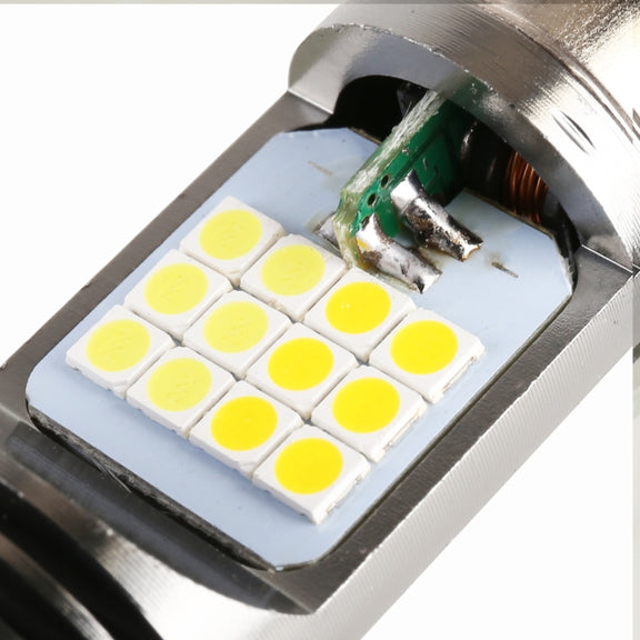 PX15D DC12V / 7.4W Motorcycle LED Headlight with 24LEDs SMD-3030 Lamp Beads (Yellow + White)