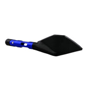 Modified Motorcycle Aluminium Alloy Rhombus Reflective Light Side Rearview Mirror (Blue)
