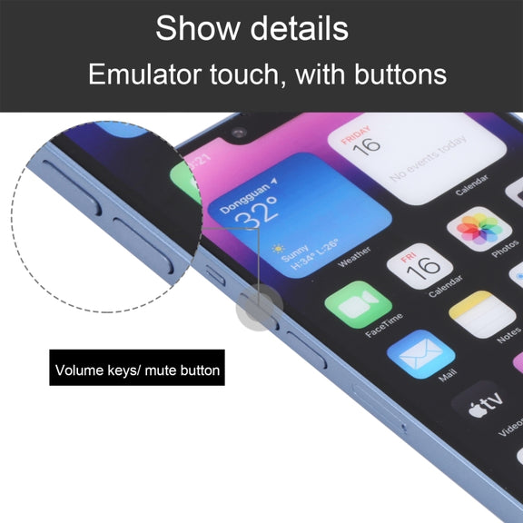 For iPhone 14 Plus Color Screen Non-Working Fake Dummy Display Model (Blue)