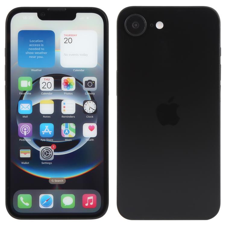 For iPhone 16e Color Screen Non-Working Fake Dummy Display Model (Black)