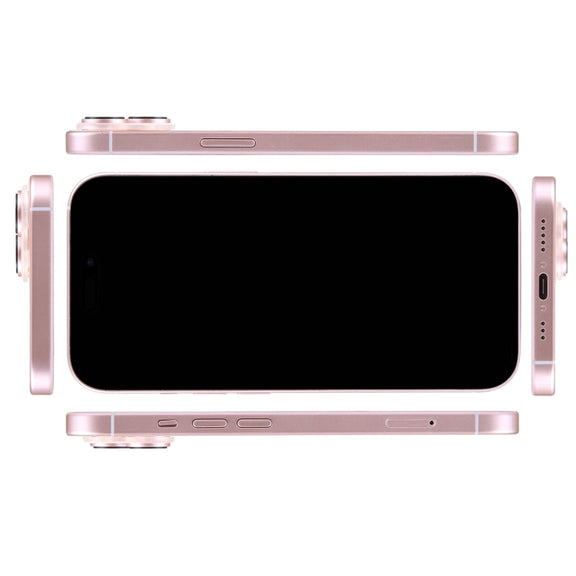 For iPhone 15 Black Screen Non-Working Fake Dummy Display Model (Pink)
