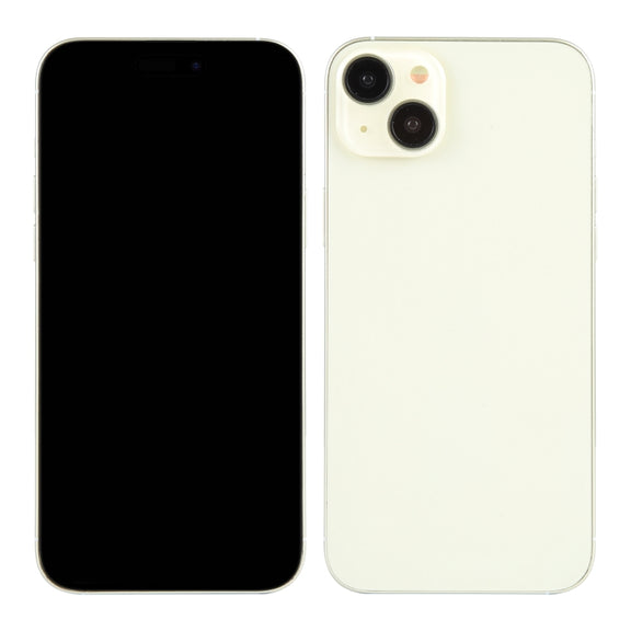 For iPhone 15 Black Screen Non-Working Fake Dummy Display Model (Yellow)