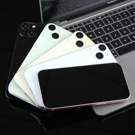 For iPhone 15 Black Screen Non-Working Fake Dummy Display Model (Yellow)