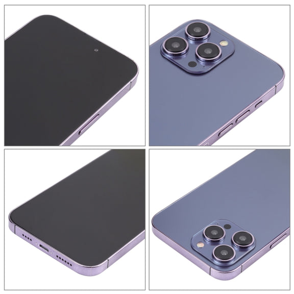 For iPhone 14 Pro Black Screen Non-Working Fake Dummy Display Model (Deep Purple)
