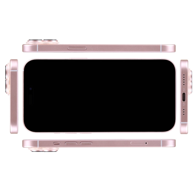 For iPhone 15 Black Screen Non-Working Fake Dummy Display Model (Pink)