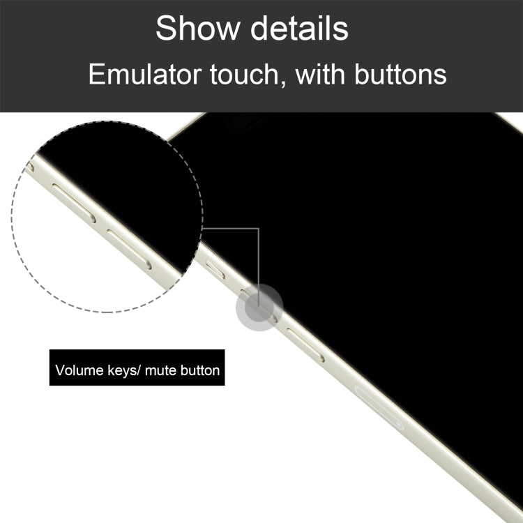 For iPhone 15 Black Screen Non-Working Fake Dummy Display Model (Yellow)