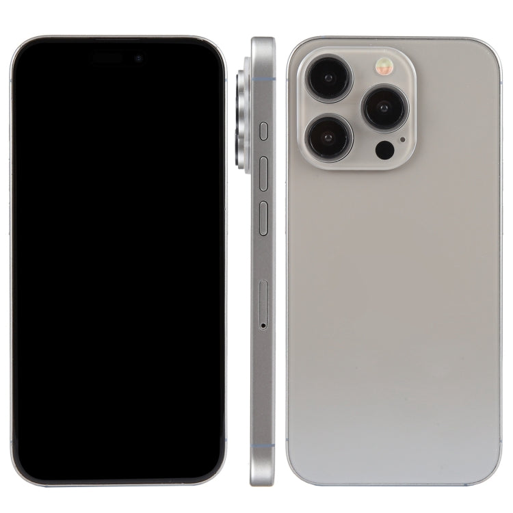 For iPhone 15 Pro Black Screen Non-Working Fake Dummy Display Model (Natural Titanium)