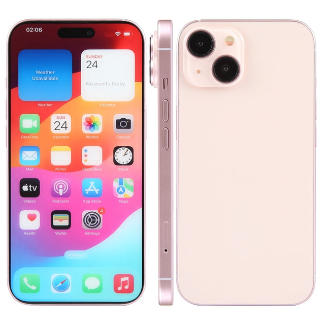 For iPhone 15 Color Screen Non-Working Fake Dummy Display Model (Pink)
