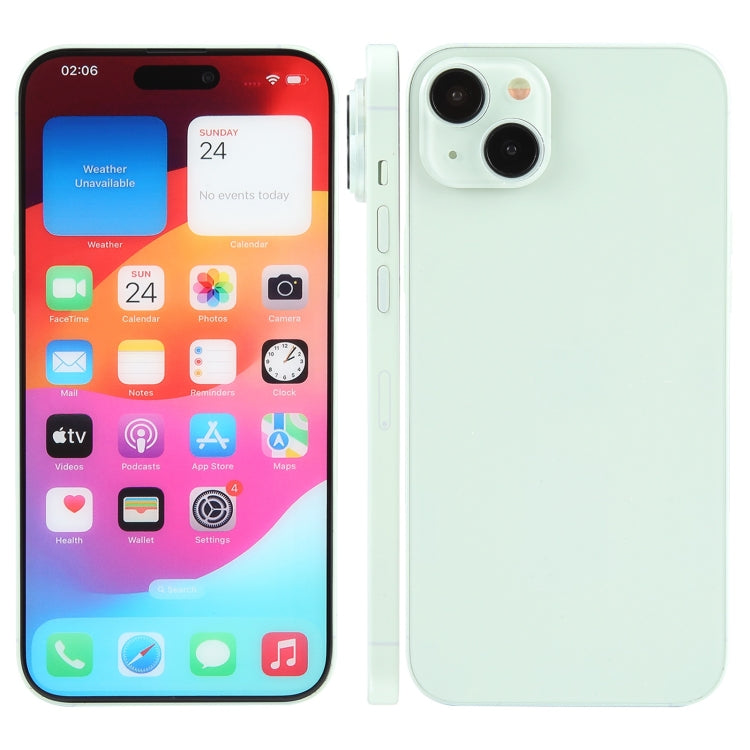For iPhone 15 Color Screen Non-Working Fake Dummy Display Model (Green)