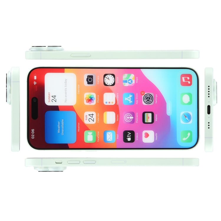 For iPhone 15 Color Screen Non-Working Fake Dummy Display Model (Green)