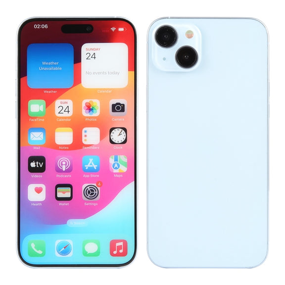 For iPhone 15 Plus Color Screen Non-Working Fake Dummy Display Model (Blue)