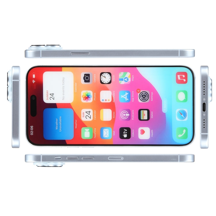 For iPhone 15 Plus Color Screen Non-Working Fake Dummy Display Model (Blue)
