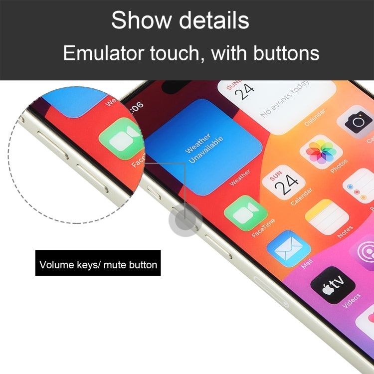 For iPhone 15 Plus Color Screen Non-Working Fake Dummy Display Model (Yellow)