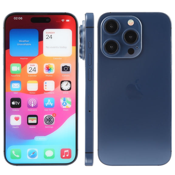 For iPhone 15 Pro Color Screen Non-Working Fake Dummy Display Model (Blue)