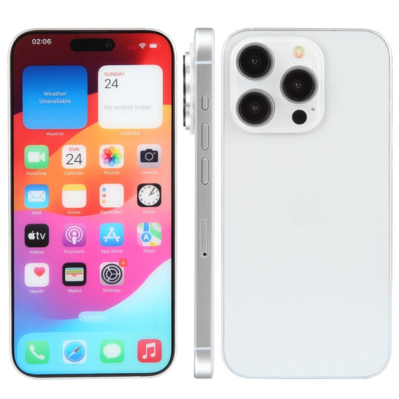 For iPhone 15 Pro Color Screen Non-Working Fake Dummy Display Model (White)