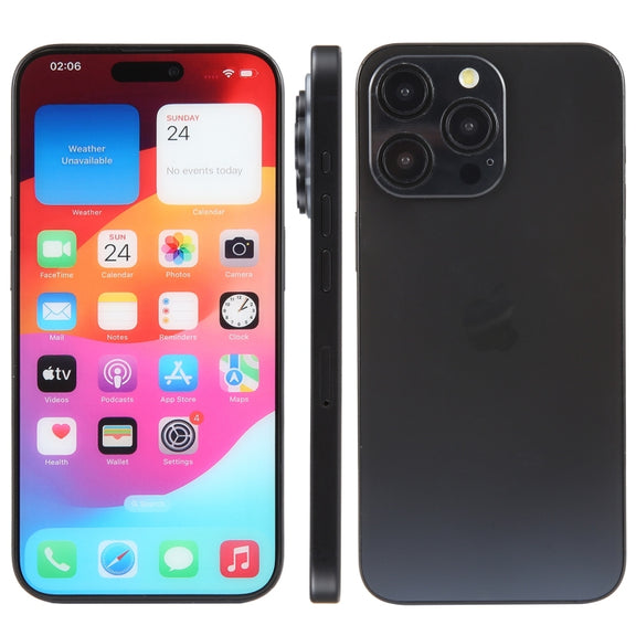 For iPhone 15 Pro Max Color Screen Non-Working Fake Dummy Display Model (Black)