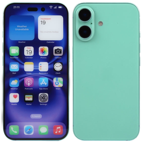 For iPhone 16 Color Screen Non-Working Fake Dummy Display Model (Teal)