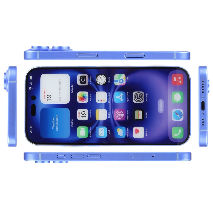 For iPhone 16 Plus Color Screen Non-Working Fake Dummy Display Model (Ultramarine)