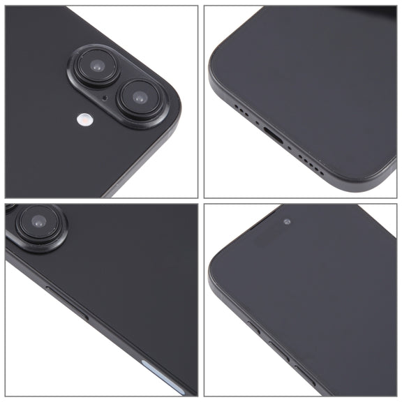 For iPhone 16 Black Screen Non-Working Fake Dummy Display Model (Black)