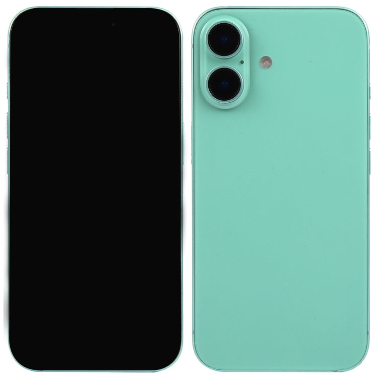 For iPhone 16 Black Screen Non-Working Fake Dummy Display Model (Teal)