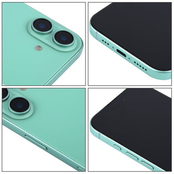 For iPhone 16 Black Screen Non-Working Fake Dummy Display Model (Teal)