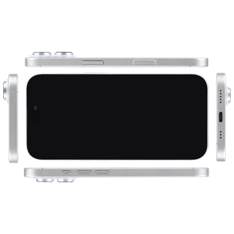 For iPhone 16 Black Screen Non-Working Fake Dummy Display Model (White)