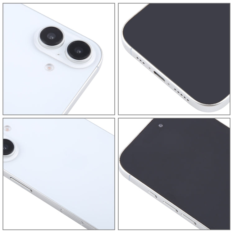 For iPhone 16 Black Screen Non-Working Fake Dummy Display Model (White)