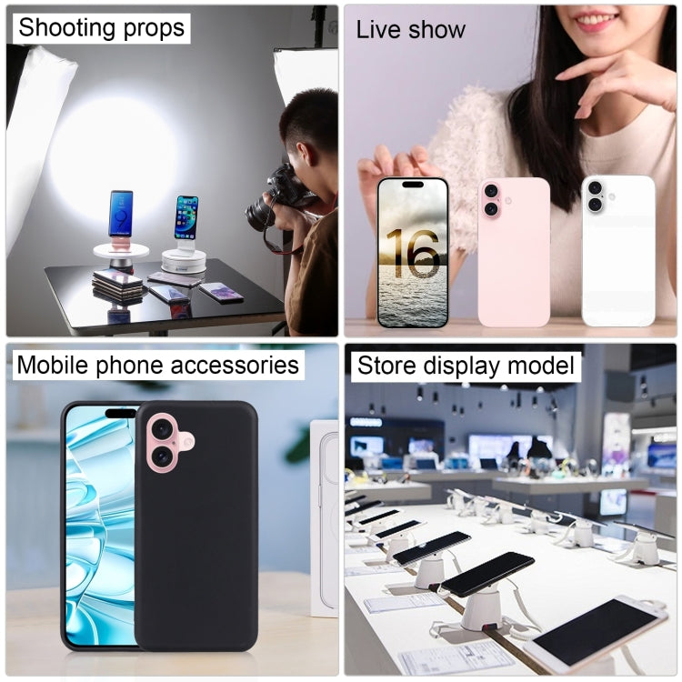 For iPhone 16 Black Screen Non-Working Fake Dummy Display Model (Pink)