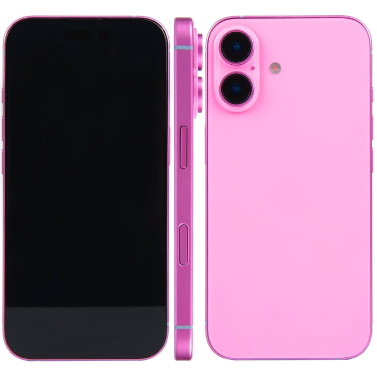 For iPhone 16 Plus Black Screen Non-Working Fake Dummy Display Model (Pink)