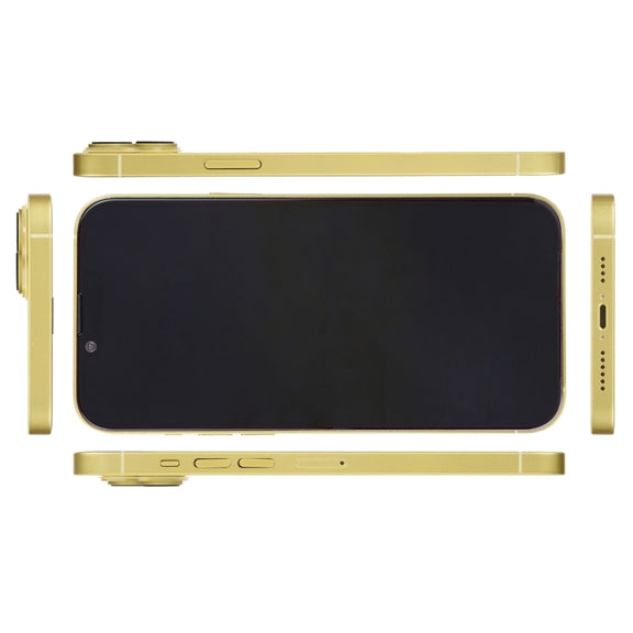 For iPhone 14 Black Screen Non-Working Fake Dummy Display Model(Yellow)
