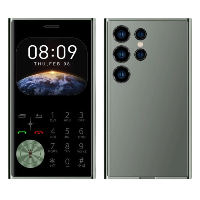 V8 Card Mobile Phone, 2.01 inch, MTK6261D, Support Bluetooth, FM, Torch, GSM, Dual SIM (Dark Green)