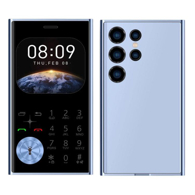 V8 Card Mobile Phone, 2.01 inch, MTK6261D, Support Bluetooth, FM, Torch, GSM, Dual SIM (Sky Blue)