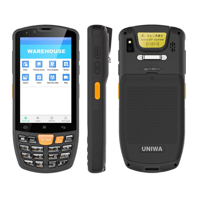 UNIWA HS006 Industrial PDA QR Code Scanner, 3GB+32GB, 4.0 inch Android 11 MediaTek MT6762 Octa Core, NFC, Network: 4G (UK Plug)