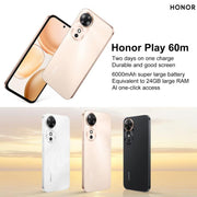 Honor Play 60m, 6GB+128GB, Side Fingerprint, 6.61 inch MagicOS 9.0 Dimensity 6300 Octa Core, Network: 5G, OTG (Black)