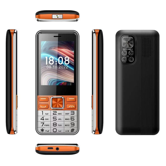 S5630, 2.8 inch, 3000mAh, 21 Key, Support Bluetooth, Flashlight, GSM, Quad SIM (Orange)
