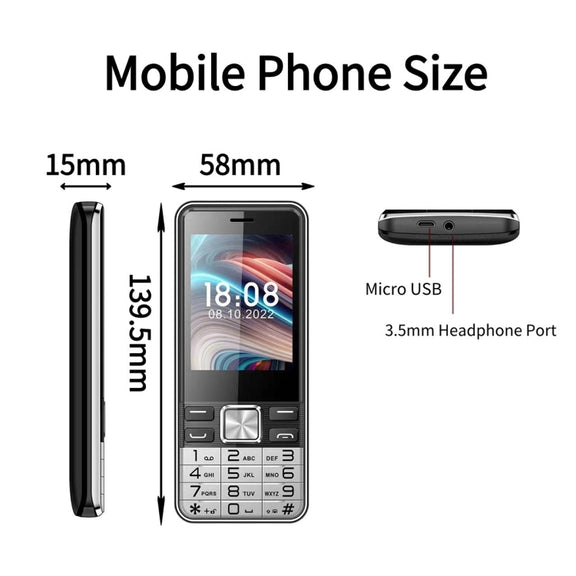 S5630, 2.8 inch, 3000mAh, 21 Key, Support Bluetooth, Flashlight, GSM, Quad SIM (Orange)