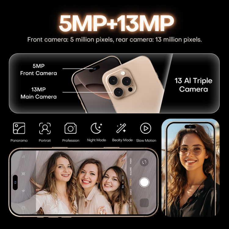 i16 Pro Max / A08, 3GB+32GB, 6.73 inch Screen, Face Identification, Android 8.1 MTK6753 Octa Core, Network: 3G, Dual SIM, AU Plug (White)