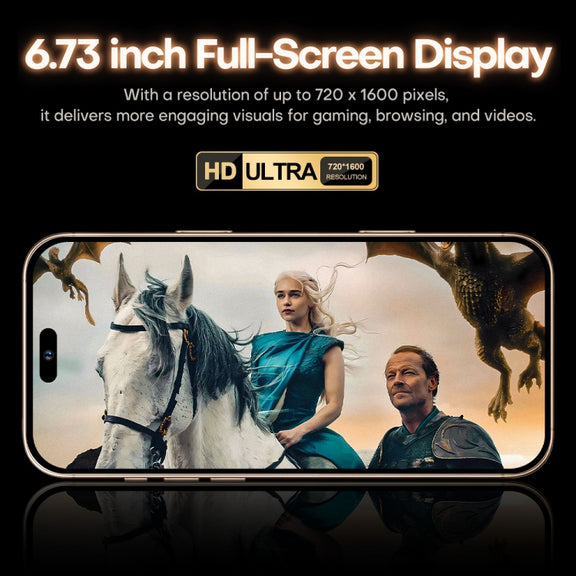 i16 Pro Max / A08A, 3GB+64GB, 6.73 inch Screen, Face Identification, Android 8.1 MTK6753 Octa Core, Network: 4G, Dual SIM, AU Plug (White)