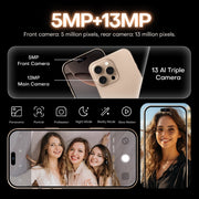 i16 Pro Max / A08A, 3GB+64GB, 6.73 inch Screen, Face Identification, Android 8.1 MTK6753 Octa Core, Network: 4G, Dual SIM, AU Plug (White)