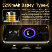 i16 Pro Max / Q5, 2GB+16GB, 6.5 inch Screen, Face Identification, Android 8.1 MTK6580P Quad Core, Network: 3G, Dual SIM, AU Plug (Gold)