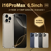 i16 Pro Max / Q5, 2GB+16GB, 6.5 inch Screen, Face Identification, Android 8.1 MTK6580P Quad Core, Network: 3G, Dual SIM, EU Plug (Black)