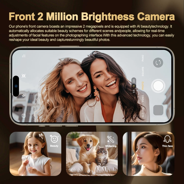 i16 Pro Max / Q5, 2GB+16GB, 6.5 inch Screen, Face Identification, Android 8.1 MTK6580P Quad Core, Network: 3G, Dual SIM, US Plug (Blue)