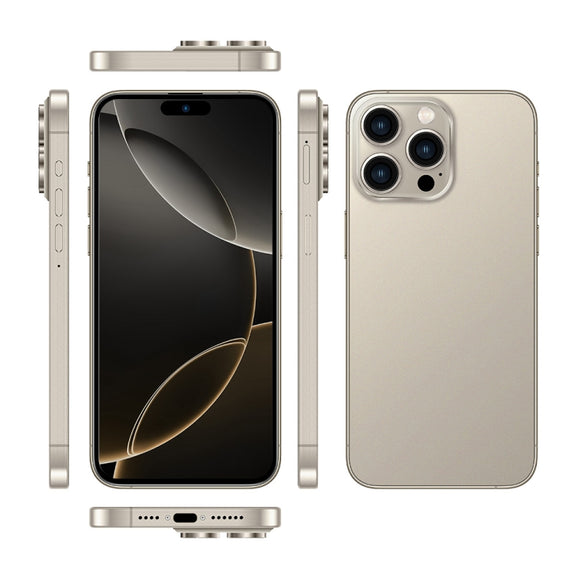 i16 Pro Max / Q5A, 6GB+128GB, 6.5 inch Screen, Face Identification, Android 10 MTK6762 Octa Core, OTG, NFC, Network: 4G, Dual SIM, AU Plug (Gold)